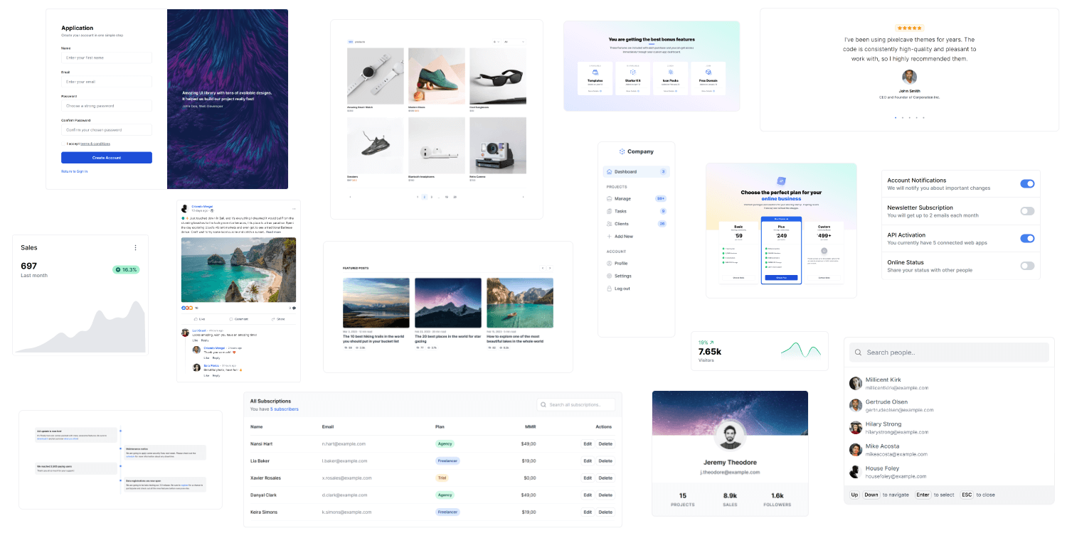 Preview Tailkit's Tailwind CSS components