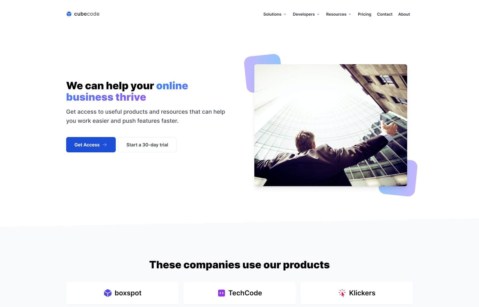 Cubecode - Business Marketing Template Preview