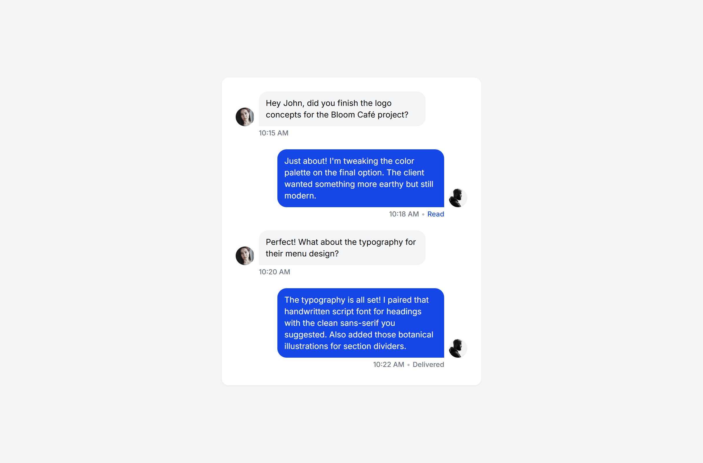 Screenshot preview of Bubbles with Avatars