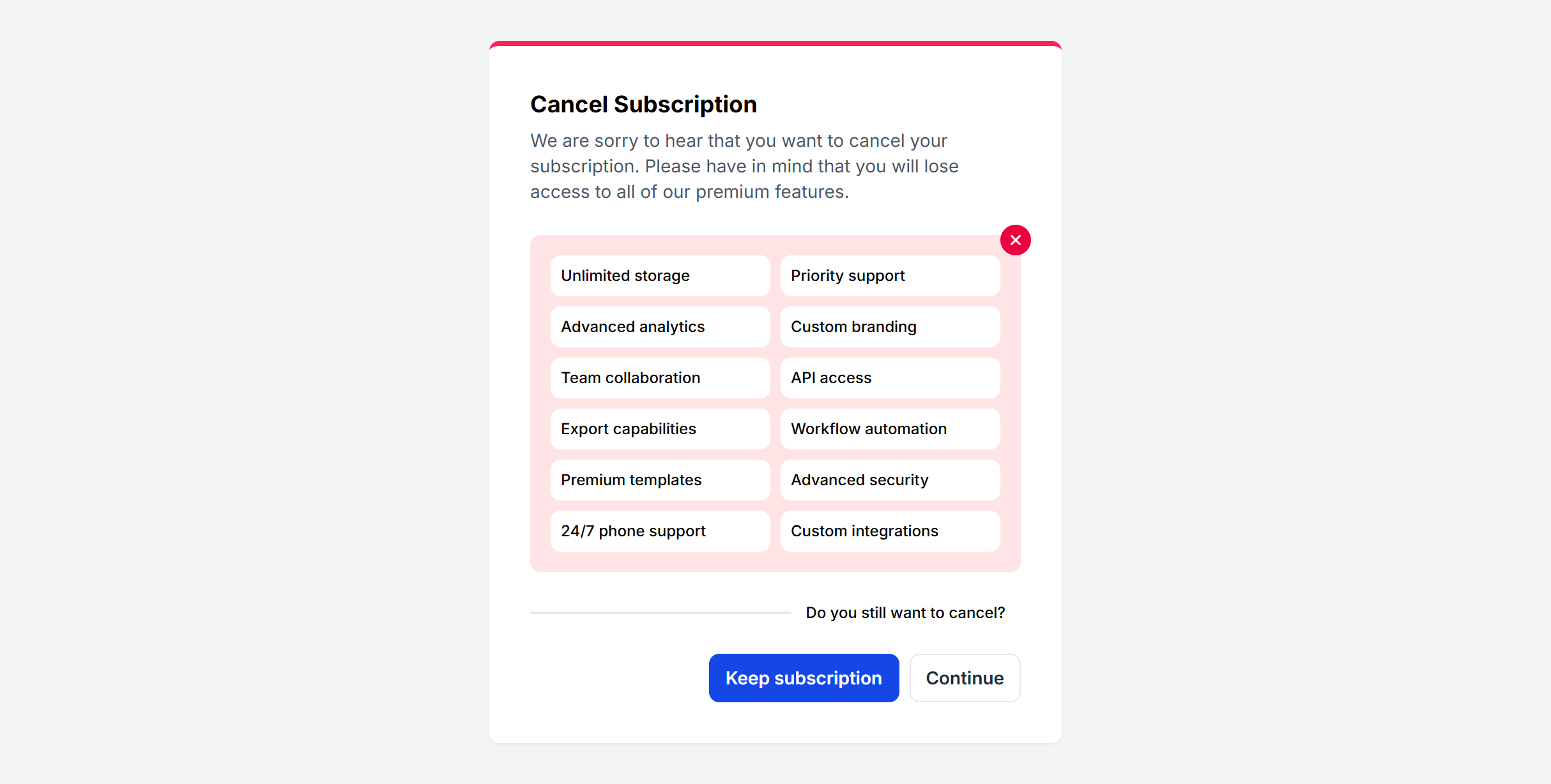 Screenshot preview of With Features