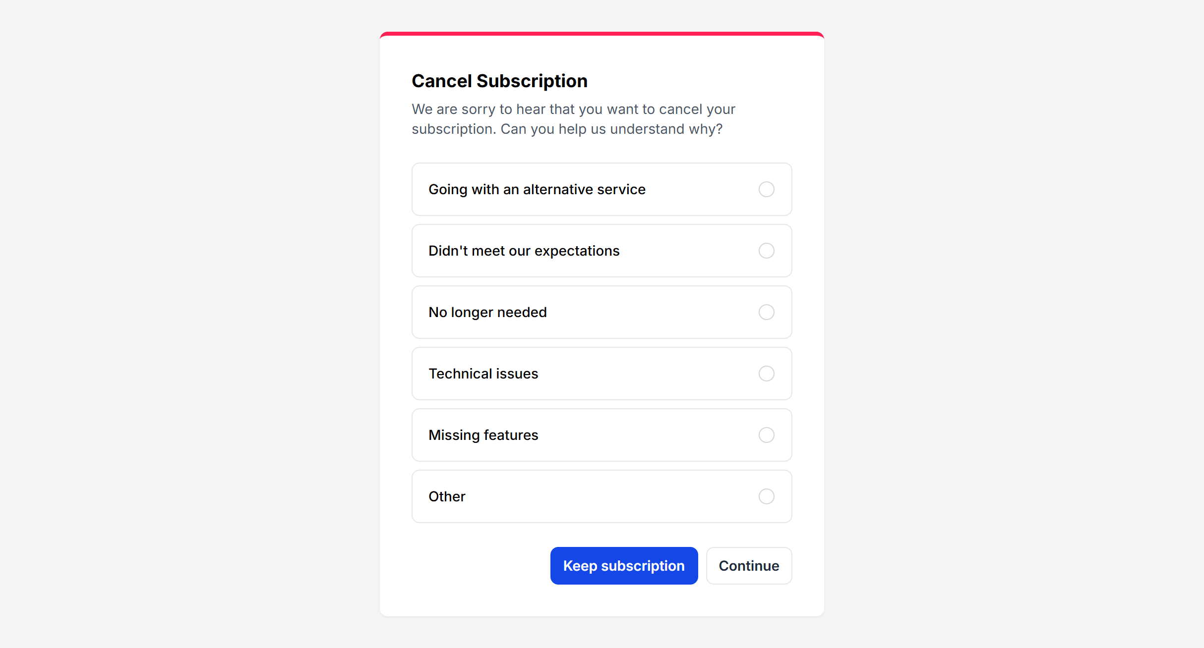Screenshot preview of With Feedback Options