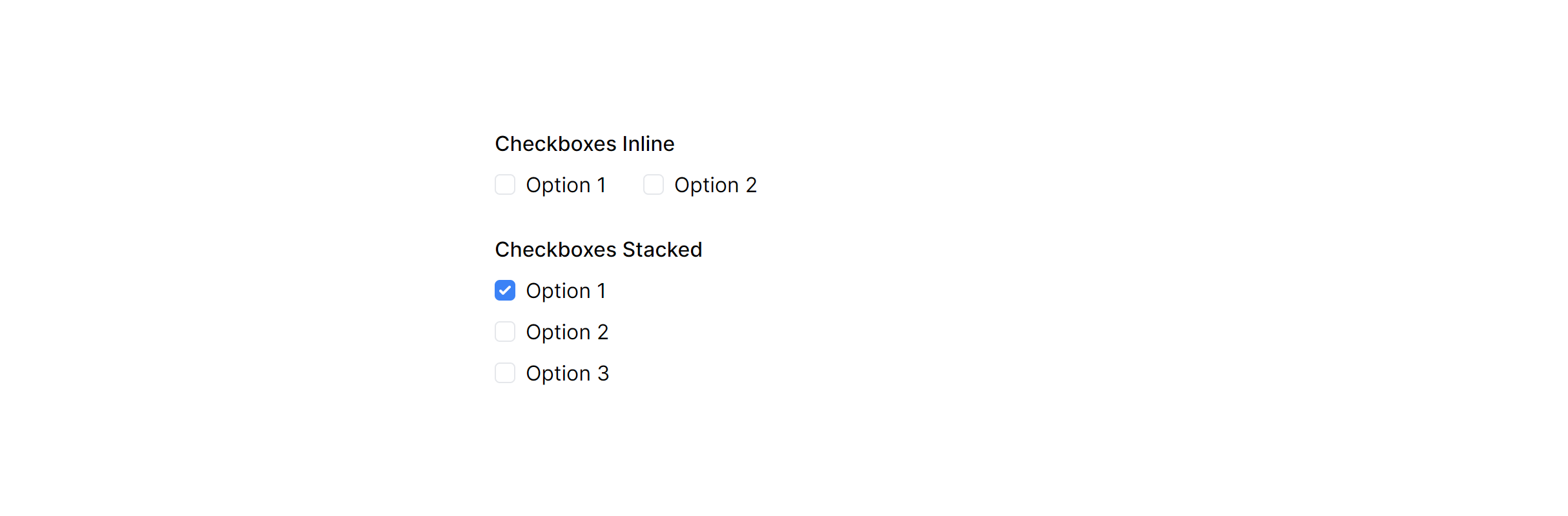 Screenshot preview of Checkboxes