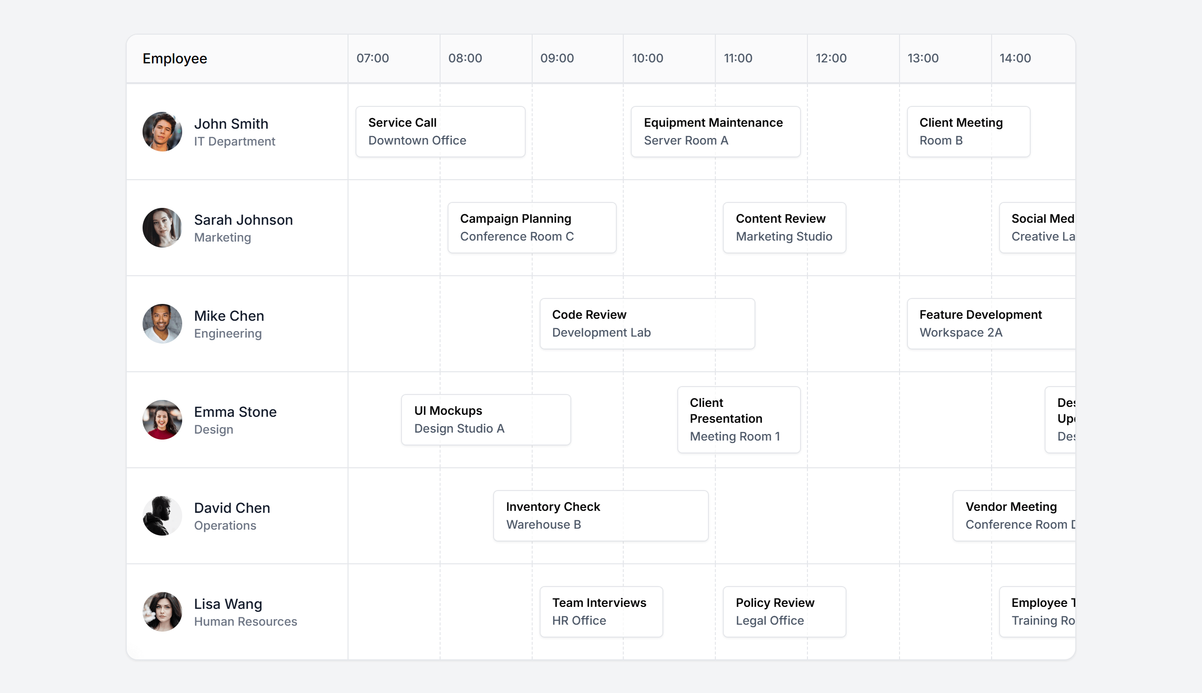 Screenshot preview of Gantt Chart Simple